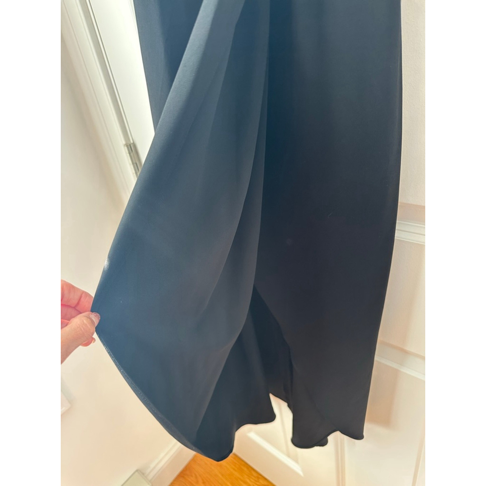 Women's Lulus Black Spaghetti Strap Asymmetrical Formal Dress Size L - Picture 8 of 9